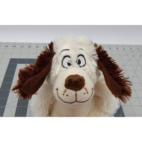 Toy Factory Sitting Dog Plush Stuffed White Brown Ears Embroidered Eyes 2011 - Picture 8 of 9